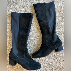 Clarks Black Suede Tall Boot